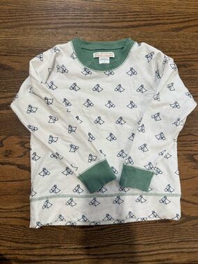 TBBC Cassidy crewneck w/ horse motif and Green Trim size 5